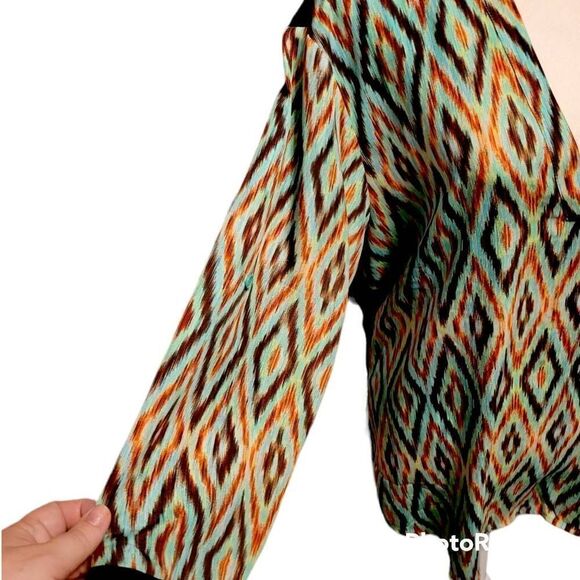 Collective Concepts Long Sleeve Blouse Size Large - Picture 3 of 7